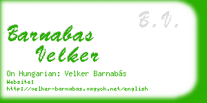 barnabas velker business card
